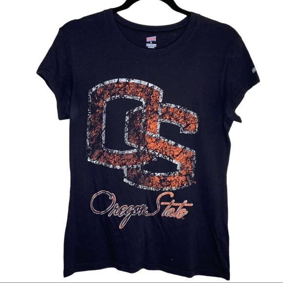 Soffe Oregon State Black Orange Short Sleeve Shirt - Picture 1 of 7